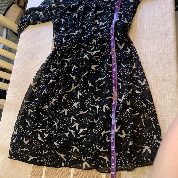 Sweet Storm Dress with sheer overlay and bird motif - Size L - Picture 6 of 8